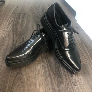 Black Zara Platform Oxfords size 39